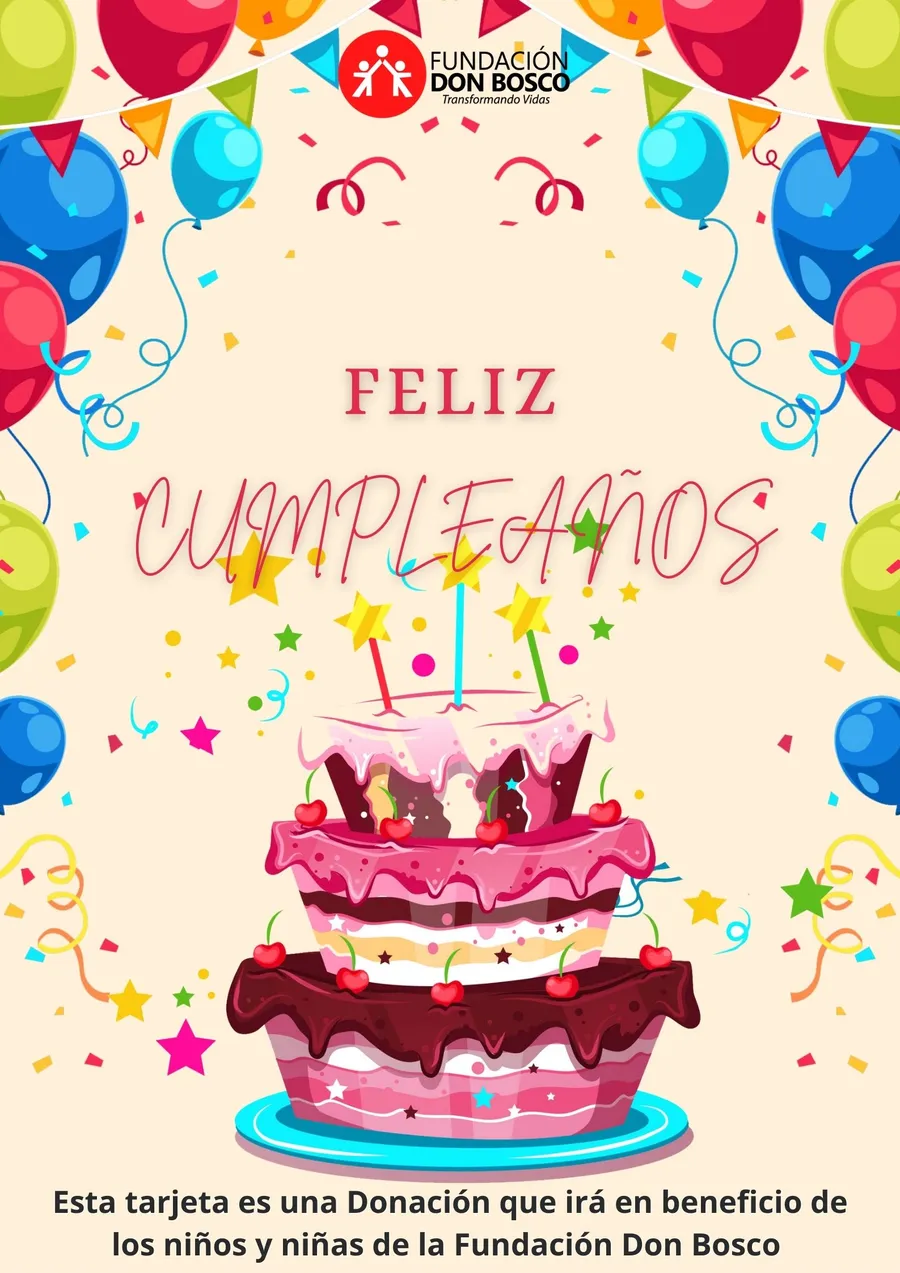 Tarjeta virtual de Cumpleaños, Fundación Don Bosco